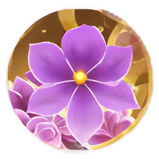 00086-1114962393-q skill icon,8k,high quality,light brown theme,no humans, flower, purple flower, glowing, solo, pokemon (creature), border_.png